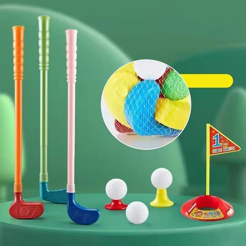 Juego De Minigolf De 10x, Putter Y Copa De Putting, Bandera