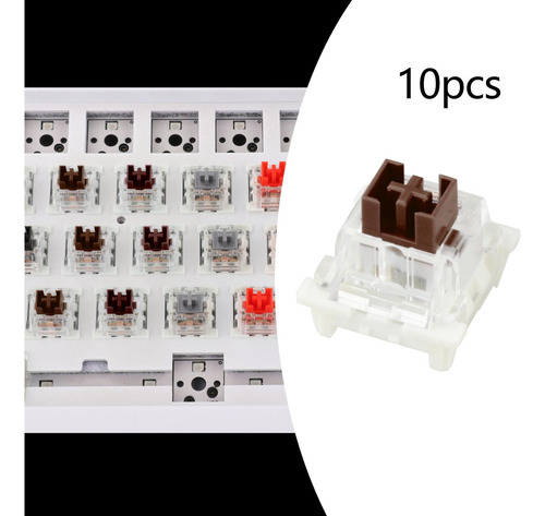 Chaves De Teclado Mecânico De 10 Castanho À Prova De Pó