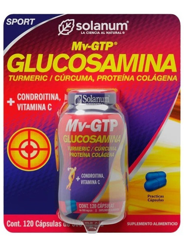 Solanum Mv-gtp Glucosamina + Turmeric 120 Caps Sfn Sabor Sin sabor