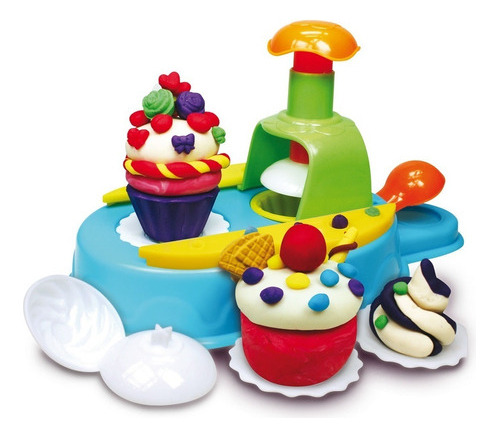 Juego De Masas Cupcakes Con Accesorios El Duende Azul Full Color Agua