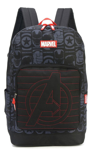 Mochila Escolar Juvenil Marvel - Ms47001ag Cor Preto