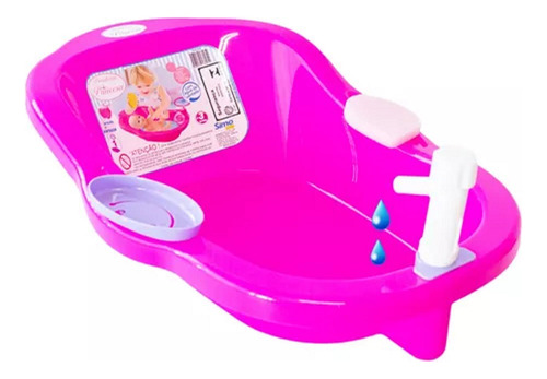Banheira De Boneca Com Água De Verdade Grande 50 Cm Reborn