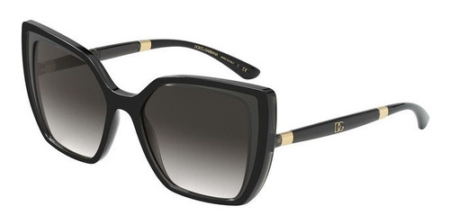 Óculos De Sol Dolce Gabbana Dg6138 32468g 55 Cor Preto Cor da armação Preto Cor da haste Preto Cor da lente Cinza Desenho Quadrado