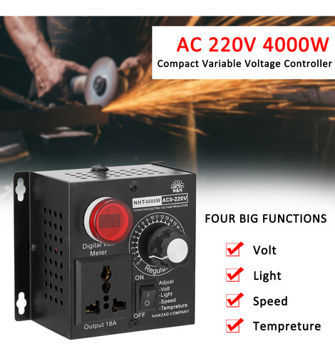 Voltage Regulator 4000w Ac110v Variable Controller Dimmer