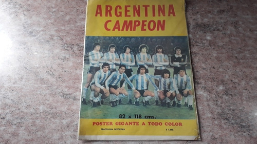 Argentina Campeón Mundial 1978 Reviposter Gigante 82 X 118