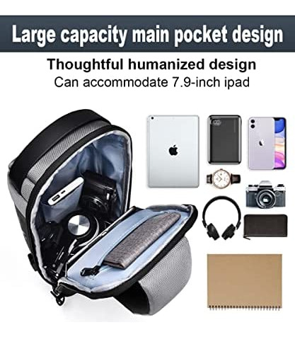 Mochila Hoxsury Sling, Usb, Antirrobo, Impermeable, Para Pec