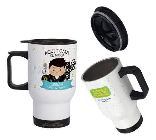 Mug Vaso Termico Viajero Para Carro Mejor Cantante