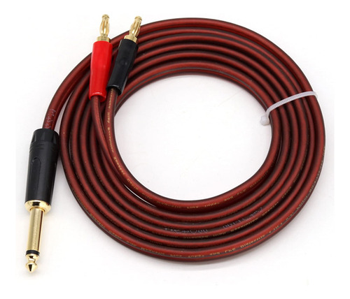 Cable De Audio Para Altavoces De 0.250 in Ts A Banana Plug C