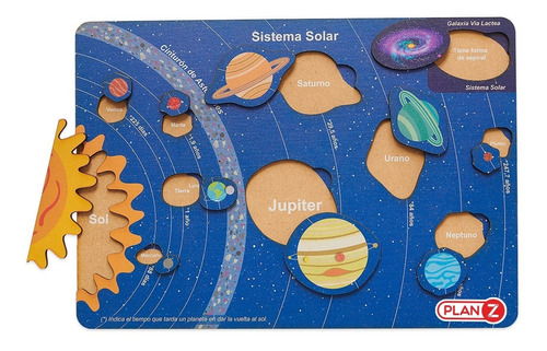 Juego Didactico Encastre Madera Planetas Niños Sistema Solar