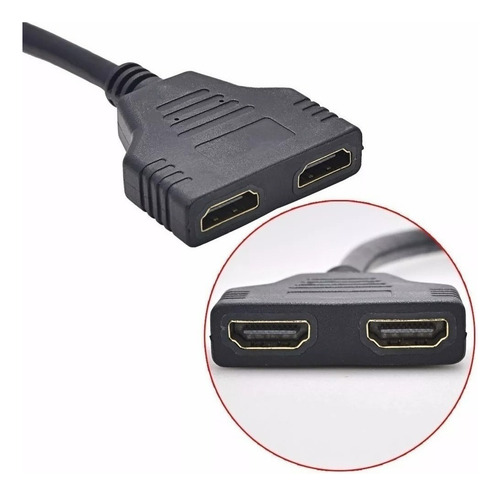 Adaptador Splitter Duplicador Hdmi 1x2 Portas Com Cabo