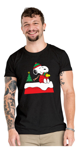 Polera Snoopy Navidad Pascuas Peanuts Algodon Organico Wiwi