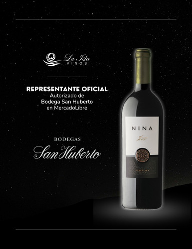 Imagen 2 de 10 de Vino Nina Gran Syrah Caja X 6 X 750ml. San Huberto --