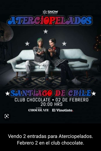 Imagen 1 de 2 de 2 Entradas Palco Vip Para Concierto De Aterciopelados
