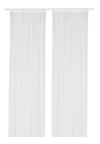 Cortinas De Tul Ikea Modelo Lill Usa Blanco Nuevas
