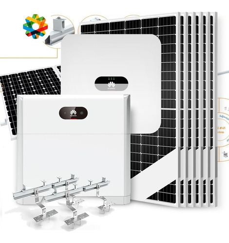 Kit Solar #06 3kw/h 3ktl Trifásico On-grid Techo De Teja