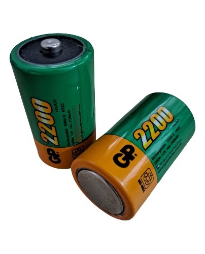 Baterias Gp  Tipo D X 2 Recargables De 2200 Mah 