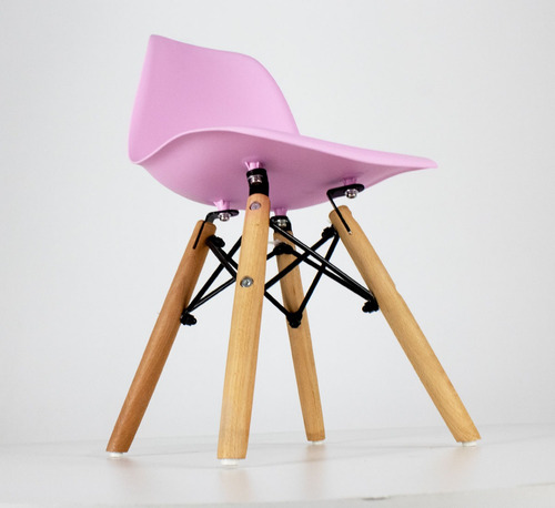 Mesa Redonda Tripé Pé Palito 50cm + 2 Cadeira Eiffel Kids