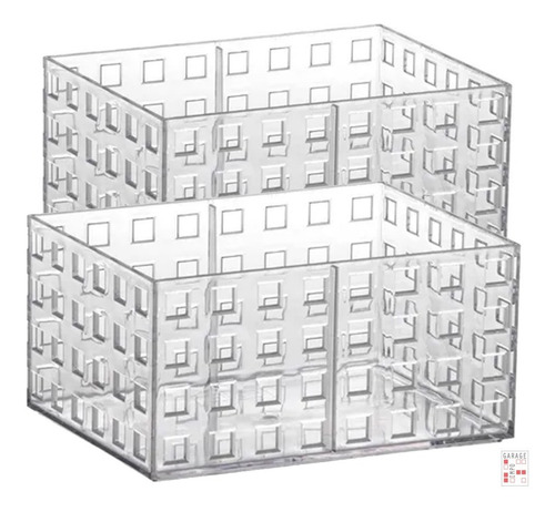 Caja Organizador Apilable 16cm 2unidades - Garageimpo
