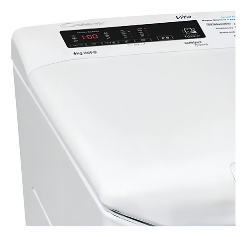 Lavarropas Candy Carga Superior Cvst610t Smart 6kg 1000 Rpm Blanco