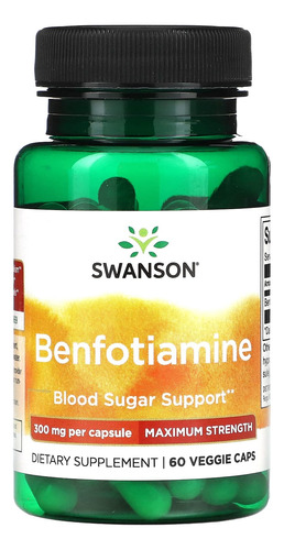 Benfotiamina Benfotiamine 300 Mg - 60 Cápsulas Veganas Swanson