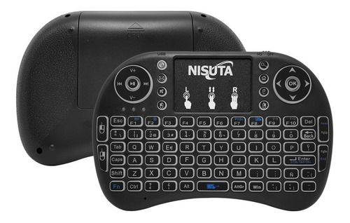 Teclado Mini Nisuta Wireless Ns-wiktv76 Smart Tv Touch Pad