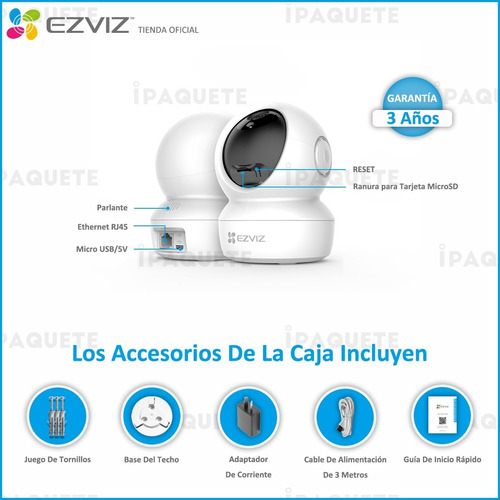 Cámara De Seguridad Wifi Ip Motorizado Audio Full Hd+soporte