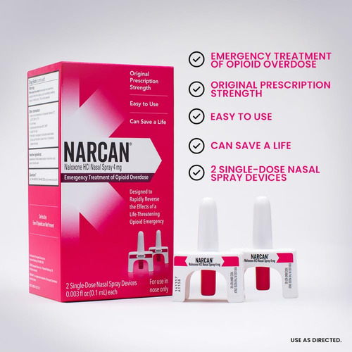 Narcan Spray Nasal 4 Mg - 2 Dispositivos Dosis Unica