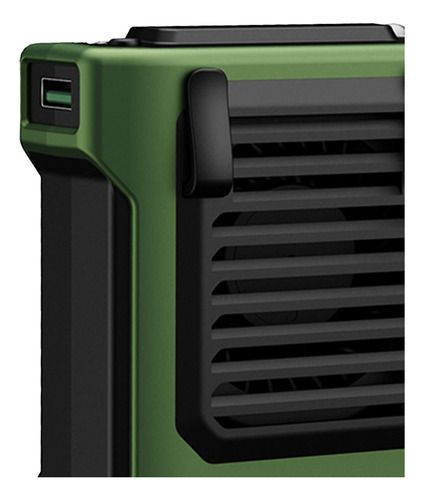 Mini Ventilador De Cintura Portátil Que Enfría El Verde