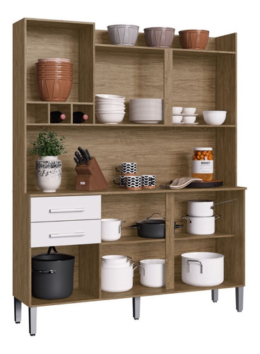 Imagen 3 de 10 de Mueble De Cocina Kit Completo 6 Puertas 2 Cajon Amoblamiento