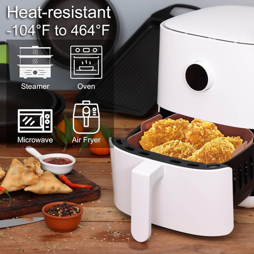 Forros Cuadrados De Silicona Para Freidora Air Fryer, 3 Unid