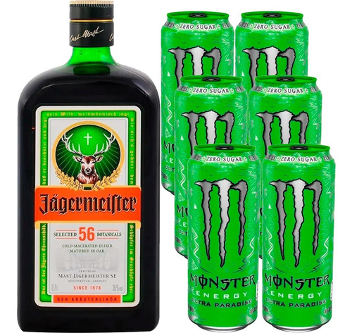 Jägermeister 700 Ml + Monster Energy Ultra Paradise 473ml