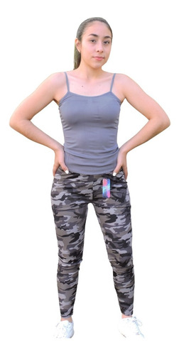 Conjunto Deportivo Camuflaje 2 Piezas Mujer Leggings Y Blusa