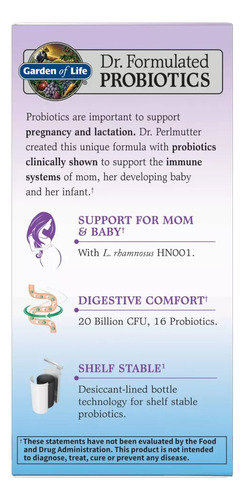 Garden Of Life Probiótico Prenatal&postnatal 20 Billion Cfu Sabor Sin Sabor