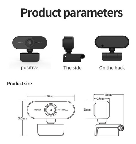 Imagem 6 de 7 de Full Hd 1080p Webcam Microfone Visão Computador Câmera