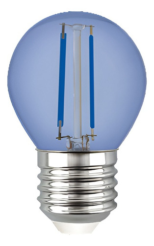 Lampara Led Filamento Gota Color 2w E27 Tbcin Luz Azul