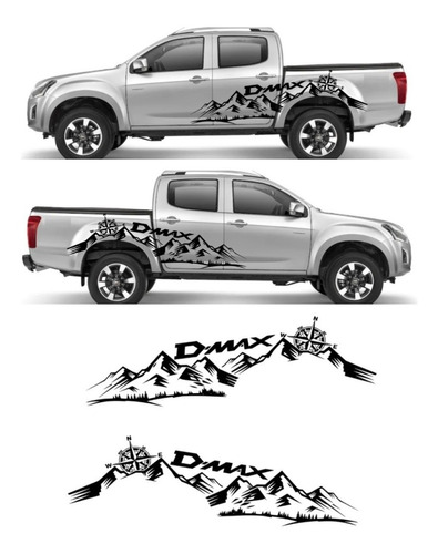 Stickers Adhesivo Chevrolet Dmax Montañas Laterales 
