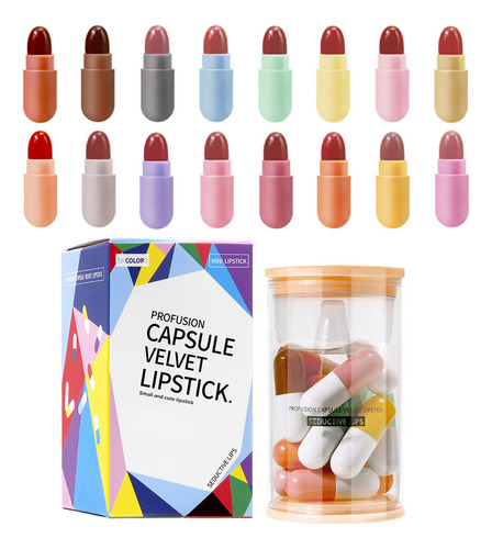 Set De Minipintalabios De 16 Ml, Paquete De 16 Ml, Lápiz Lab