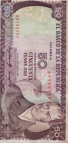 Billete 50 Pesos 1983