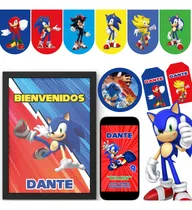 Comprar Kit Imprimible Personalizado Sonic Cumpleaños Candy Bar Deco