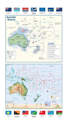 Mapa Del Continente Político Y Físico De Australia Y Ocean