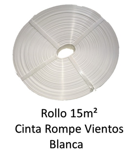 Cinta Rompeviento Blanco P Malla Ciclonica Rollo 15m2 Bl15