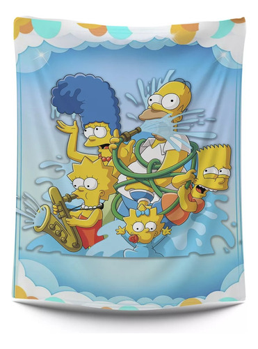 Frazada Cool Y Ultra Comoda Los Simpsons 1,60x1,80cm