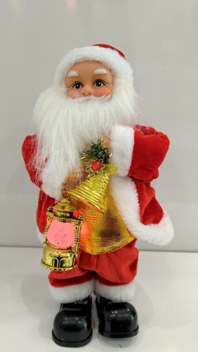 Boneco Papai Noel Musical Com Sinos A Pilha