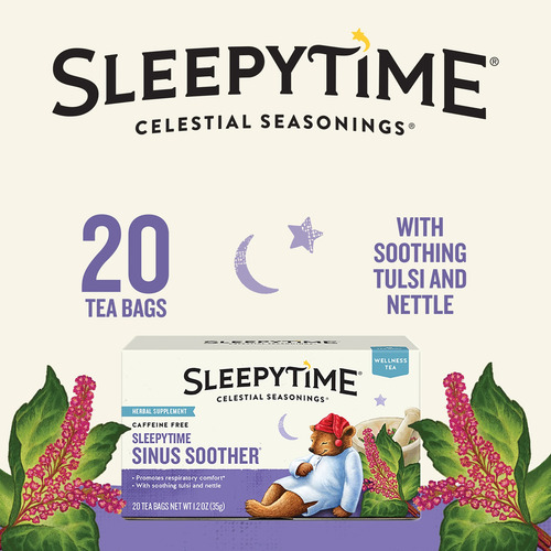 Té Celestial Sleepytime Sinus Soother Sin Cafeína 20 Bags