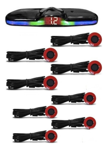 Sensor De Estacionamento 8 Pontos Kx3 Embutido Cor Fosco
