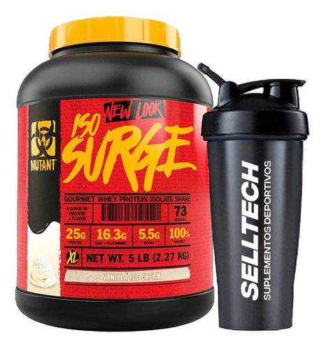 Proteína Mutant Iso Surge 5 Lb Vainilla + Shaker