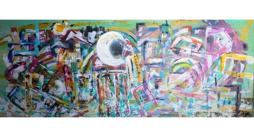 Imagen 1 de 1 de Cuadro Pintado A Mano Con Acrilicos Sobre Lienzo Y Bastidor