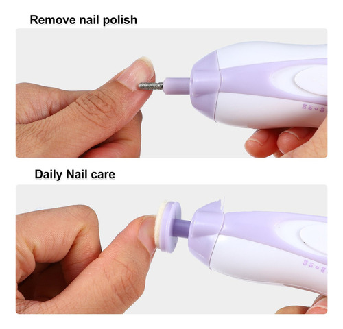 Lima De Uñas Eléctrica Kit Manicura Pedicura Morado