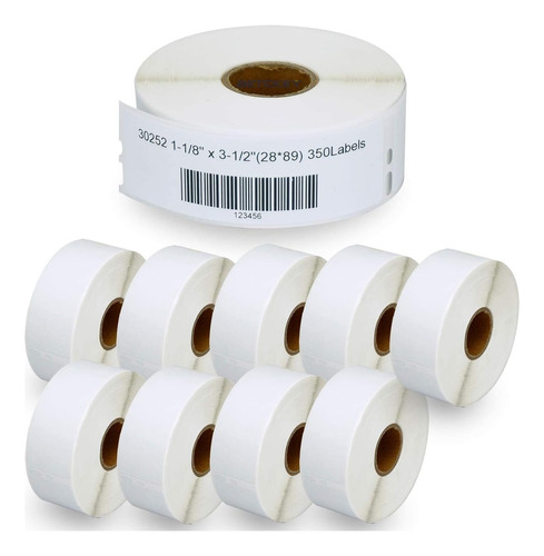 10 Rollos Dymo 30252 Etiquetas De Direccion Autoadhesivas Co