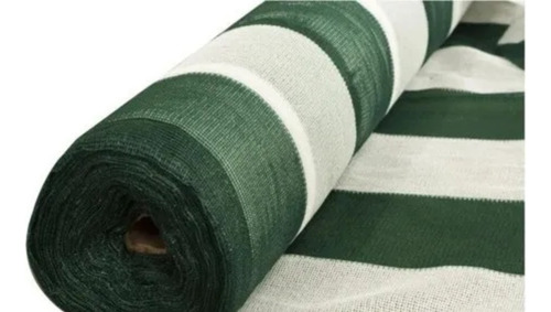 Rollo Media Sombra Verde/blanco 4.20 Mts X 50 Mts 80% Pesada